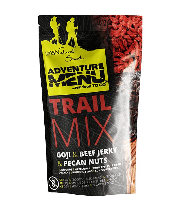 Adventure Menu Trail Mix Goji, Hovězí Jerky, Pekanové ořechy, jednoporce